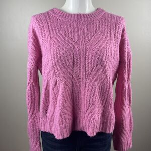 Madewell Barbie Pink Charley Pullover Alpaca Blend Sweater Size Small Cozy
